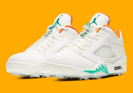 Air Jordan 5 Golf “Better Lucky Than Good” Wrapped In Corduroy For The Upcoming Masters