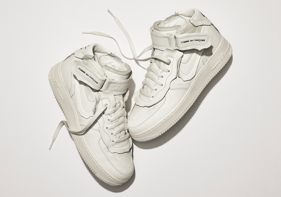 Cdg Nike Air Force 1 Mid White Dc3601 100 1