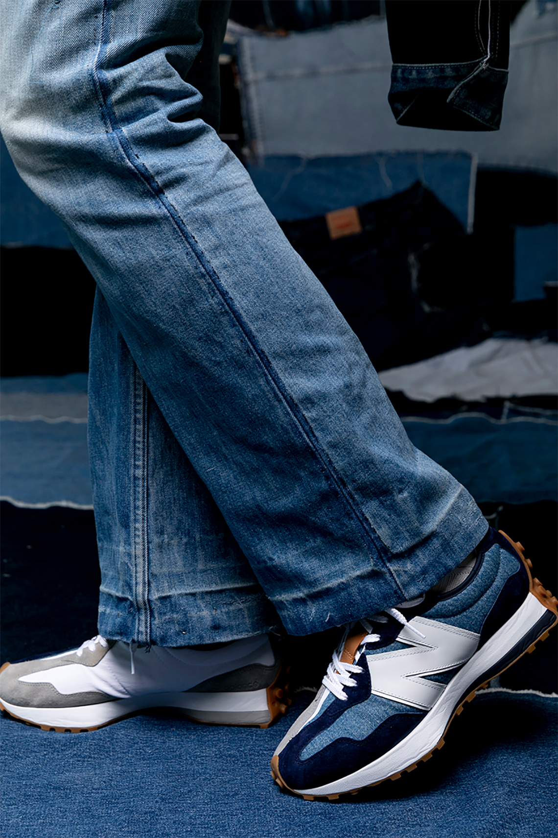 new balance sneakers with jeans