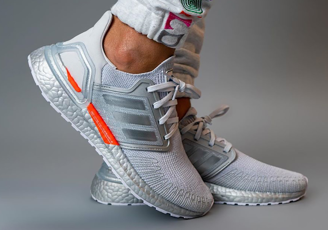 Adidas ultra boost grey and cheap orange