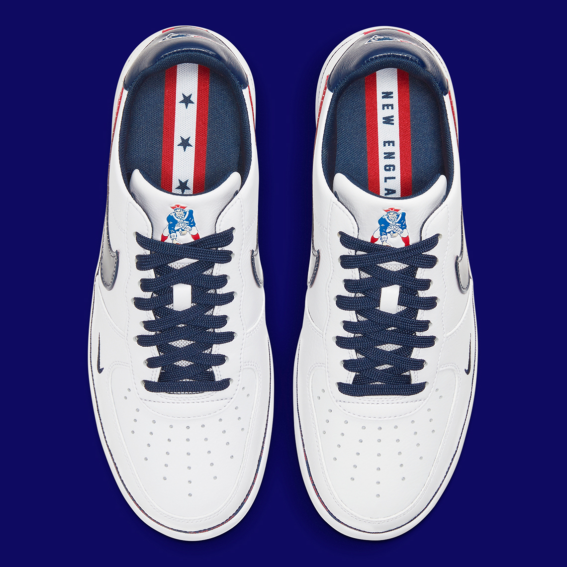 Nike Air Force 1 AF1 Ultraforce RKK Black Silver New England Patriots  Sneakers