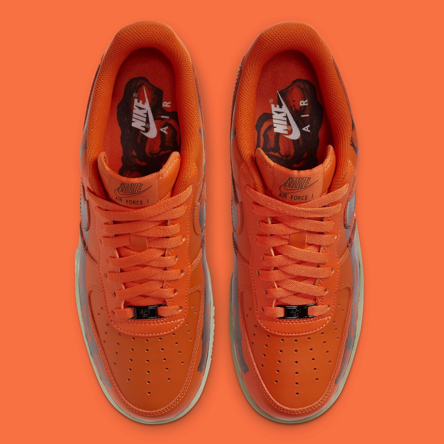 Nike Air Force 1 Low Orange Skeleton CU8067-800 | SneakerNews.com