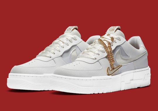 The Nike Air Force 1 Low Pixel Comes Accessorized With Gold Chains And Pendants
