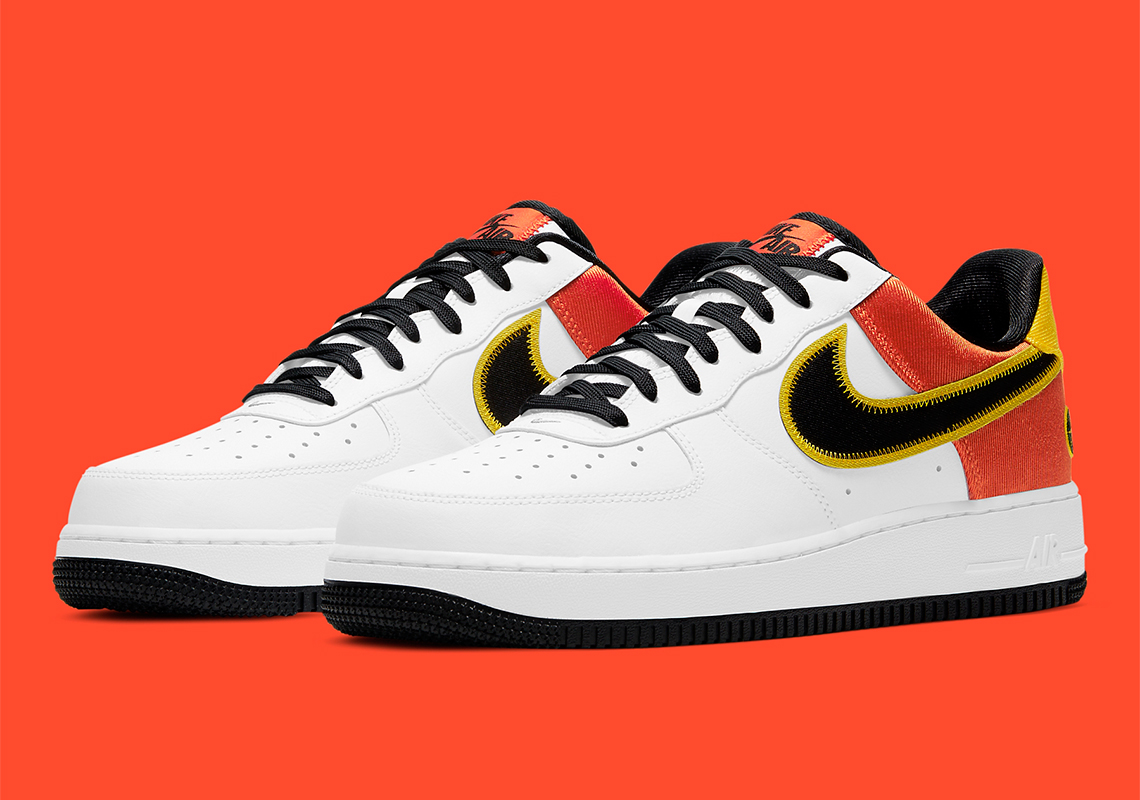 Nike Air Force 1 Low 07 LV8 RAYGUN White Black Orange CU8070-100