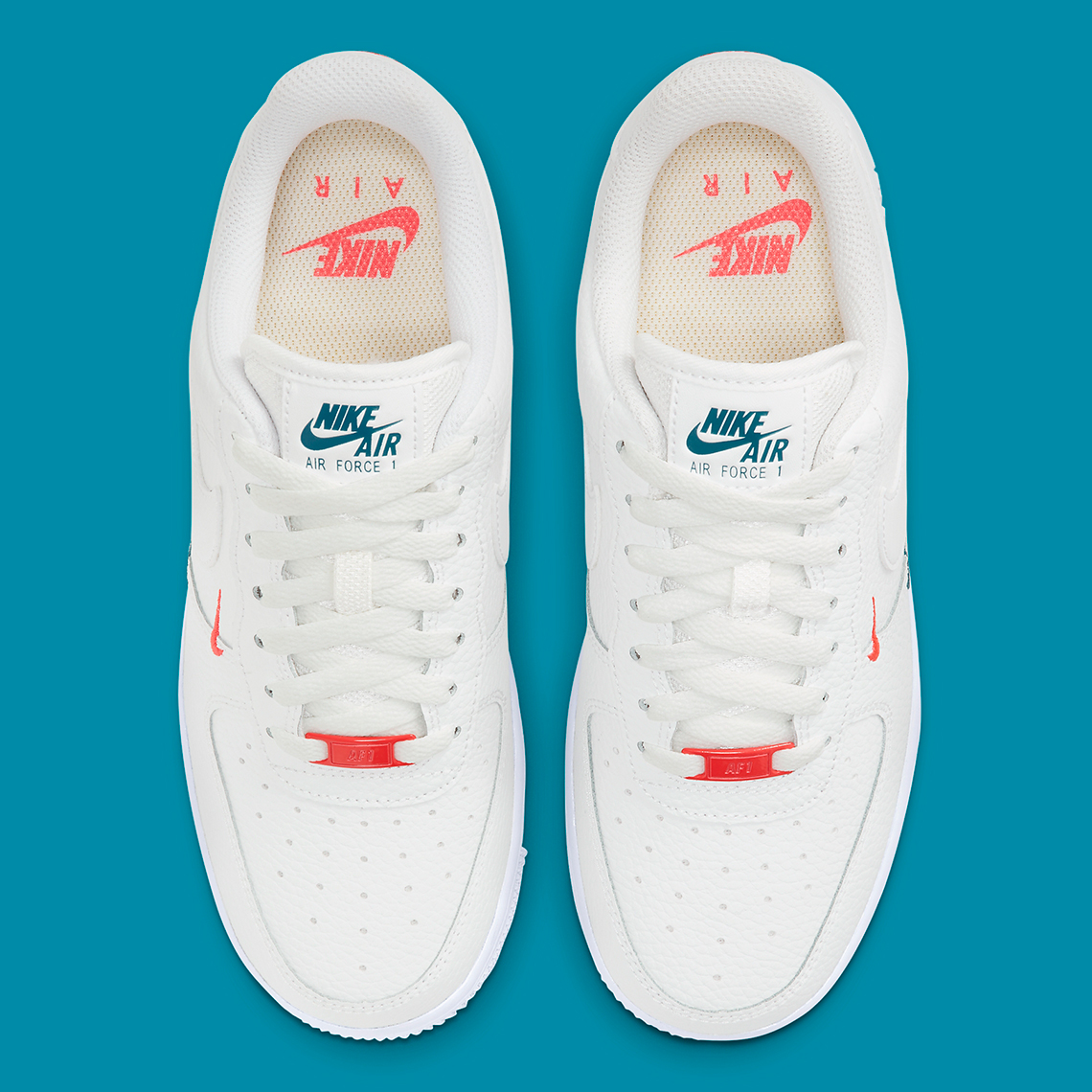 Nike WMNS Air Force 1 Low '07 Mini Swooshes - Summit White / Solar Red -  Stadium Goods