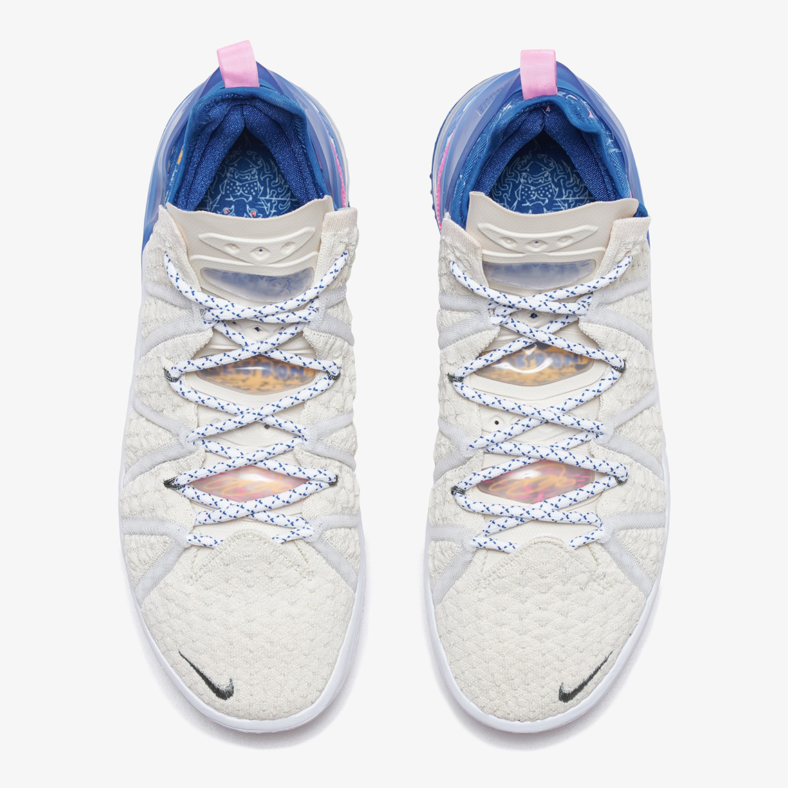 Nike Lebron 18 Light Cream Pink Glow Game Royal Db8148 200 Los Angeles By Day 1