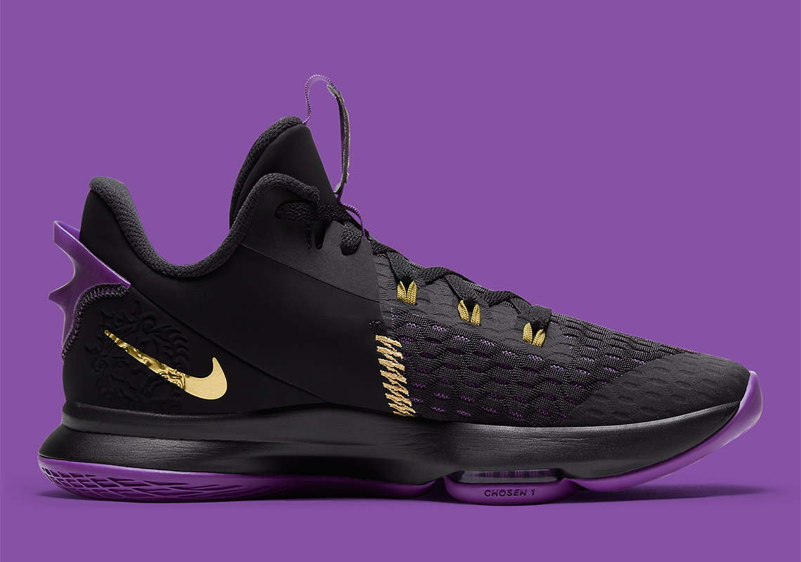 A look at the upcoming Lakers-themed Nike LeBron Witness 8 sneakers
