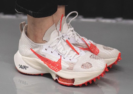 The Off-White x Nike Zoom Tempo NEXT% Appears In Third “Sail” Colorway