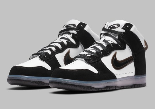 Official Images Of The Slam Jam x Nike Dunk High In Black/White