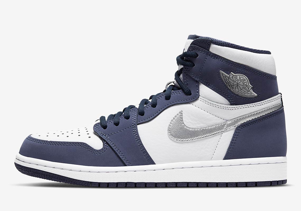 Air Cement Jordan 1 Mid College Grey dropped via Snipes Co Jp Midnight Navy Release Date 3