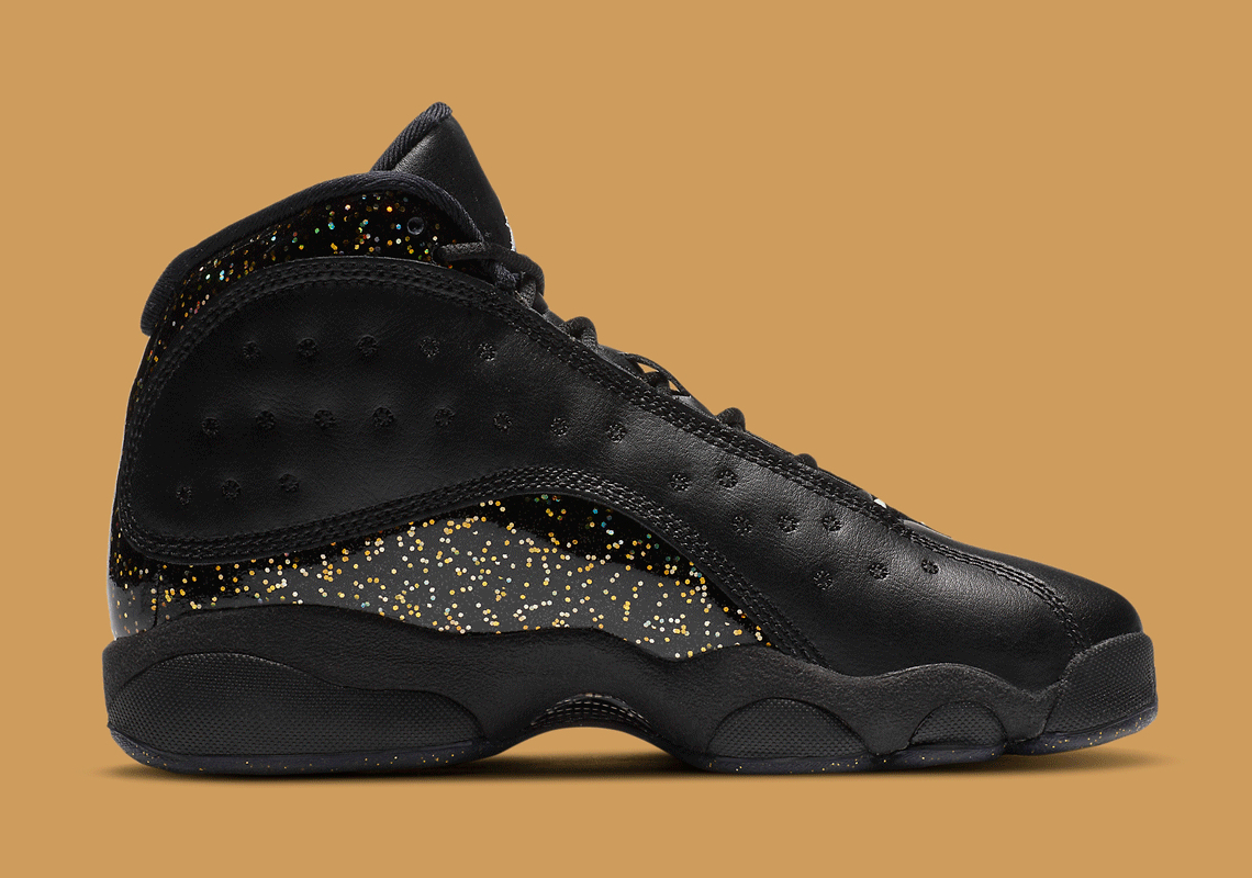 retro 13 black and gold