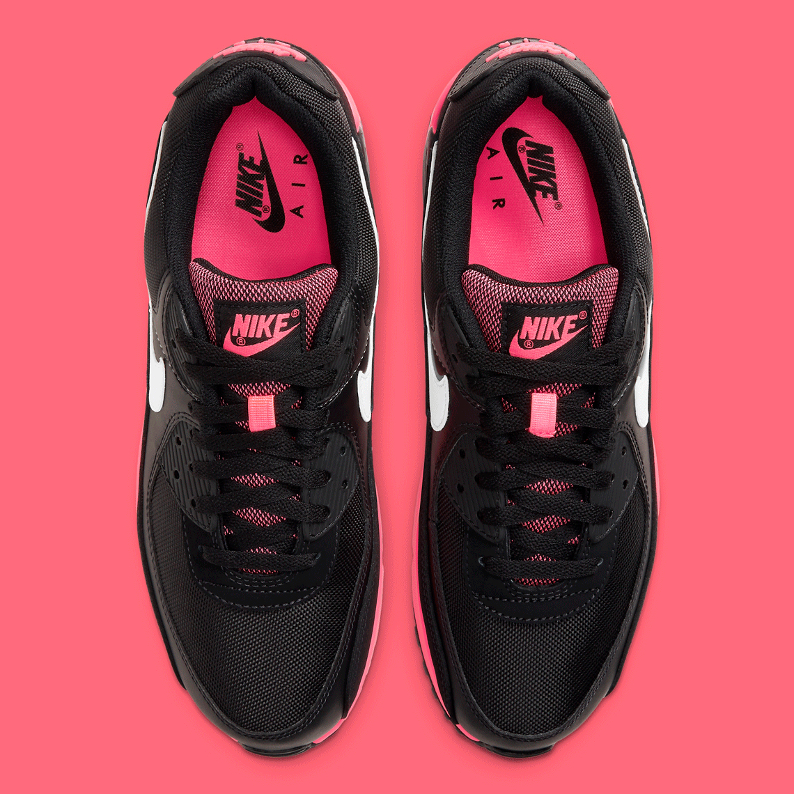 nike air max 90 pink black
