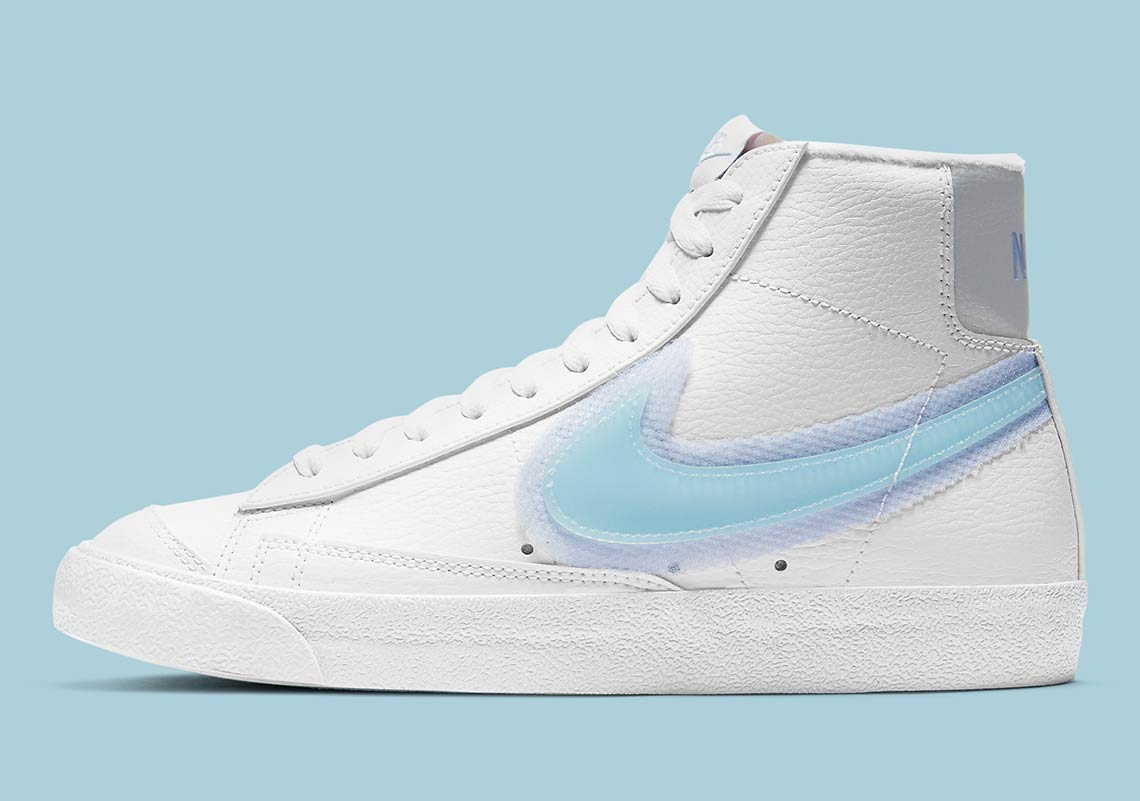 blue nike blazers high