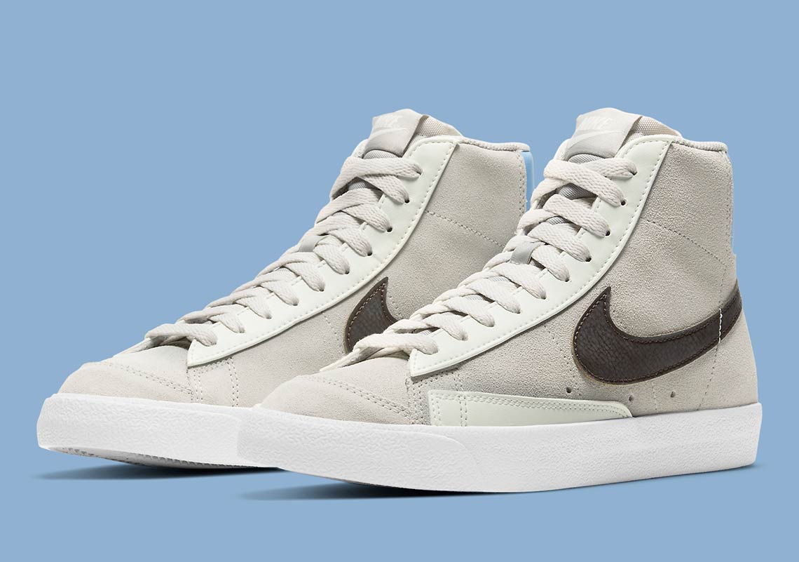 Grey Suedes And Light Blue Heel Tabs Dress This Forthcoming Nike Blazer Mid '77
