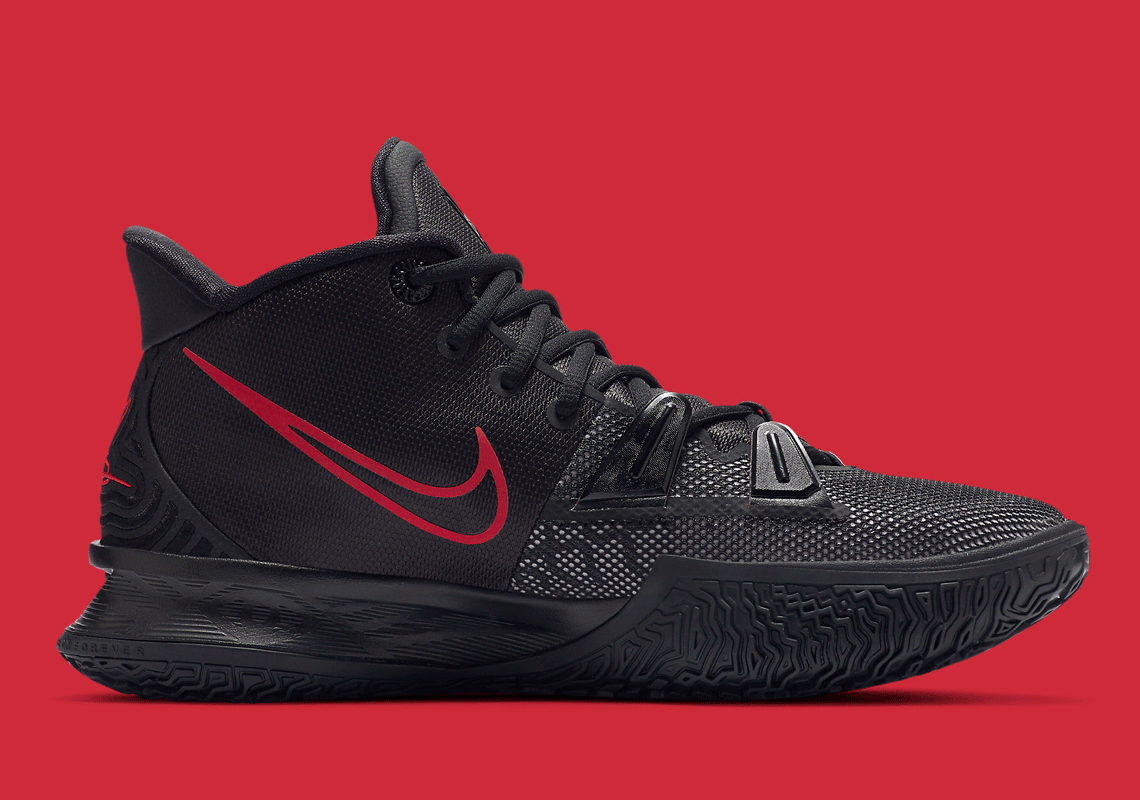 kyrie shoes red and black