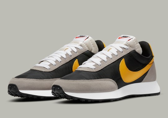 The Nike Tailwind 79 Arrives In Black, University Gold, And College Grey