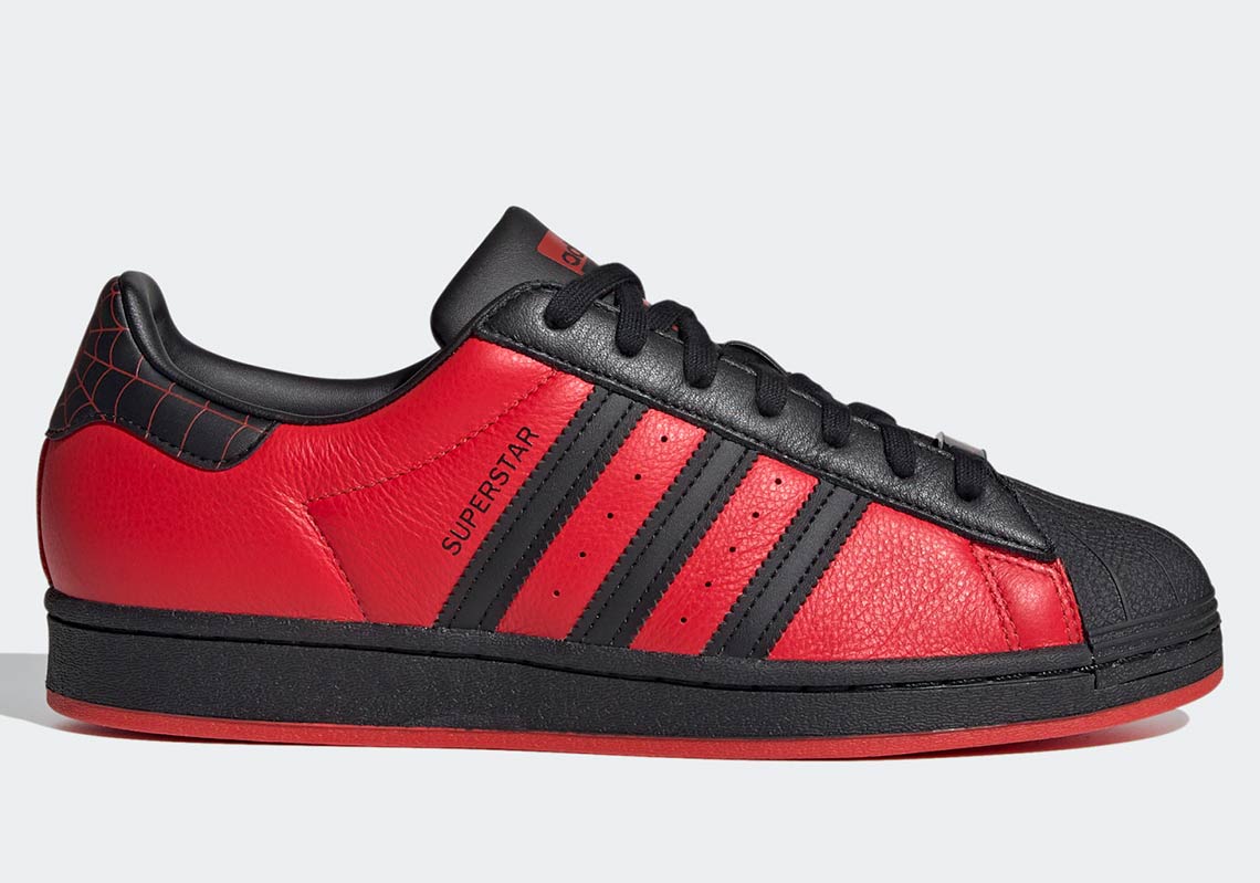 adidas superstar red and black 