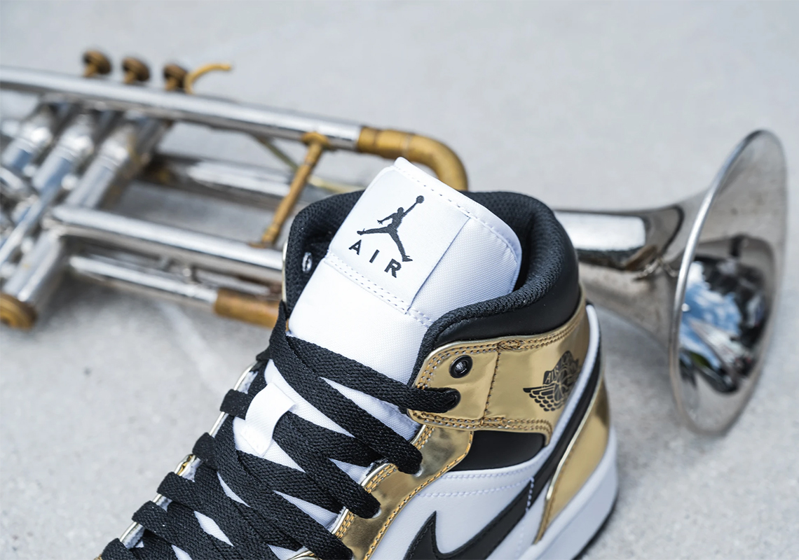 A Closer Look At The Air Jordan 1 Mid “Metallic Gold” – DTLR