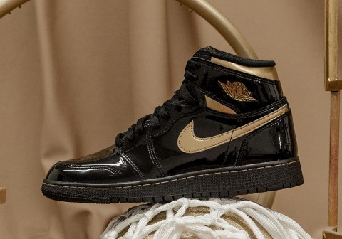 Air Jordan 1 Black Gold Patent Leather 555088-032 | SneakerNews.com