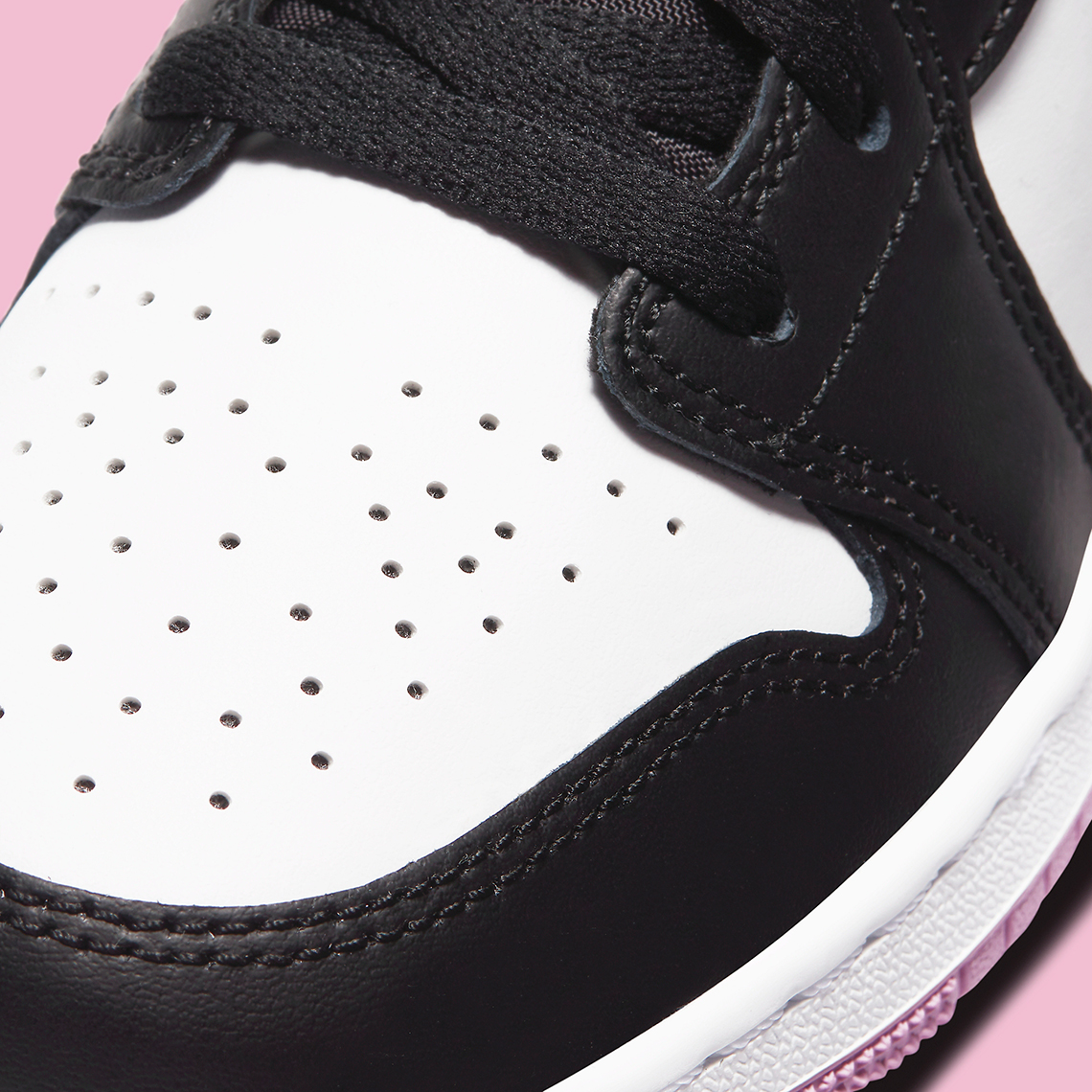 Air Jordan I Olympic 8% Gs Black White Arctic Pink 555112 103 5