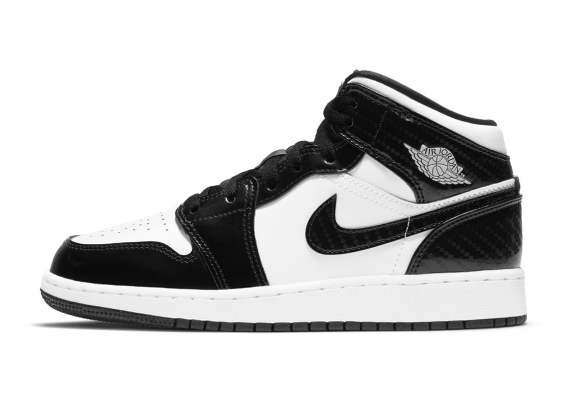 Air Jordan 1 Mid Black White Carbon Fiber Release | SneakerNews.com