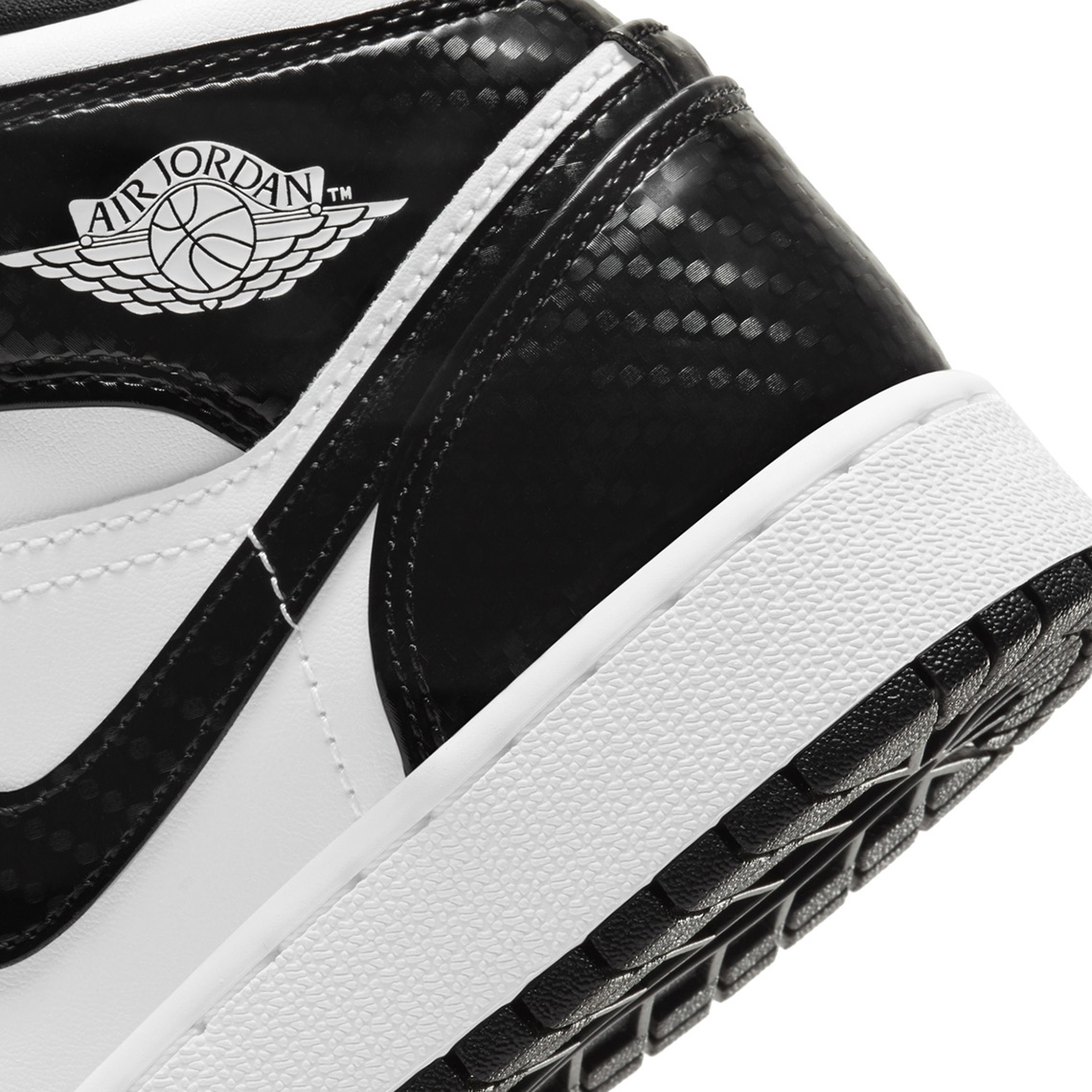 Air Jordan 1 Mid Black White Carbon Fiber Release | SneakerNews.com