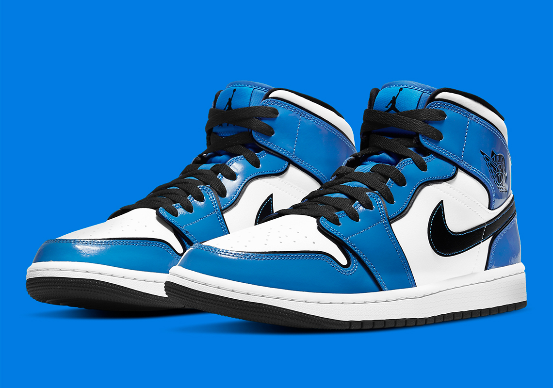 jordan 1s blue shiny