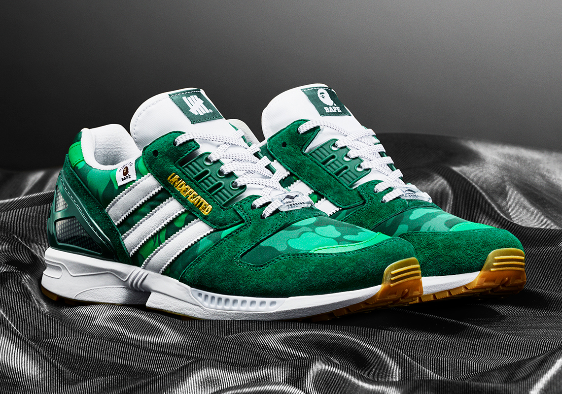 adidas zx 8000 bape undefeated green