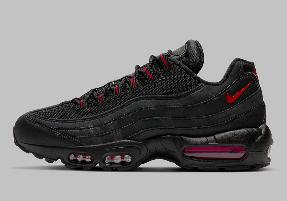 nike 95s black and red