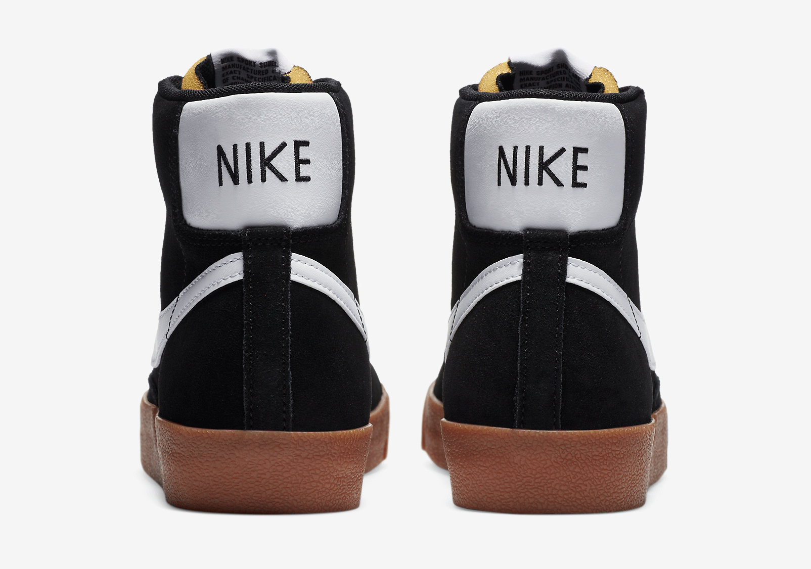 black nike blazer gum sole