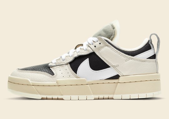 Pale Ivory And Black Cover This Nike Dunk Low Disrupt