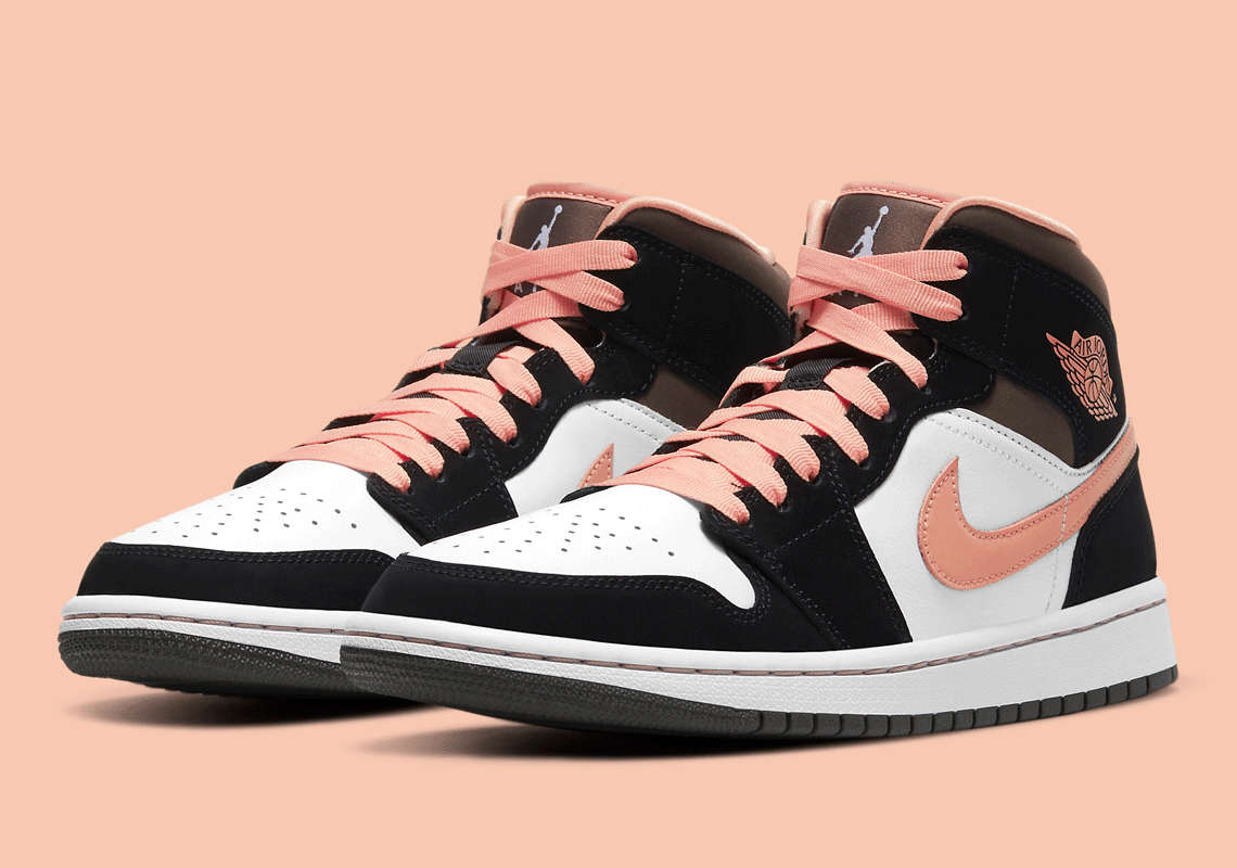 Air Jordan 1 Mid White Black Pink DH0210-100 | SneakerNews.com