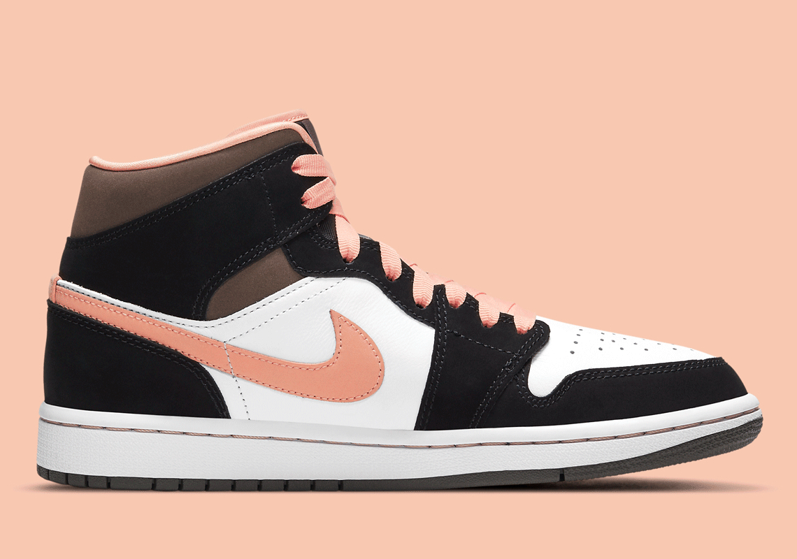 black and white and pink jordan 1