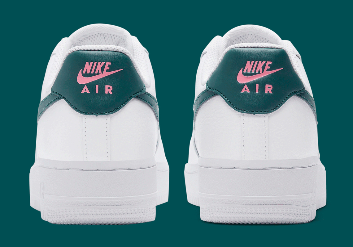 nike air force 1 white with green tick