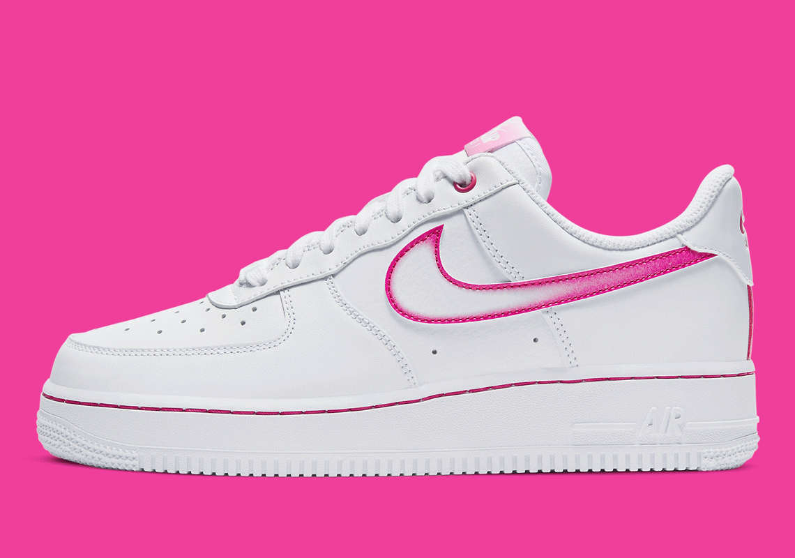 Nike Air Force 1 Airbrush White Pink 