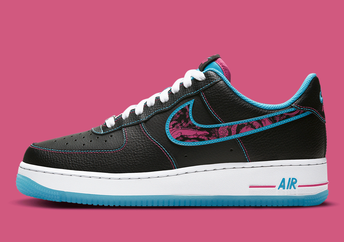 air force 1 black pink blue