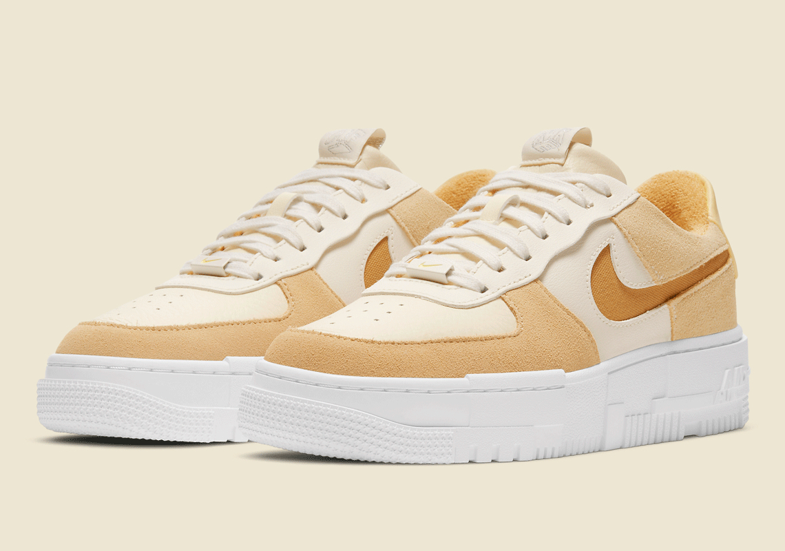 A Mix Of Tan Hues Land On The Women's Nike Air Force 1 Pixel