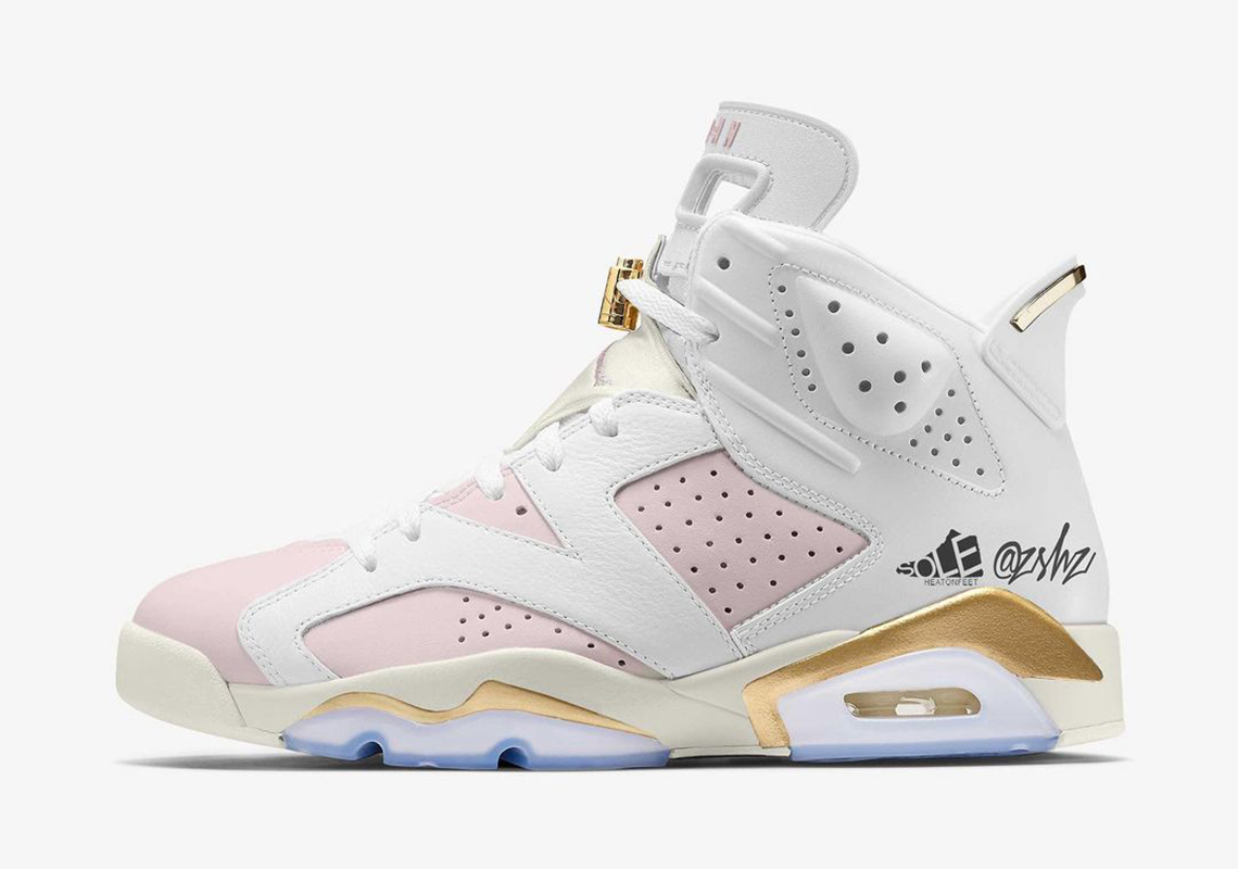 Air Jordan 6 WMNS Barely Rose Gold 