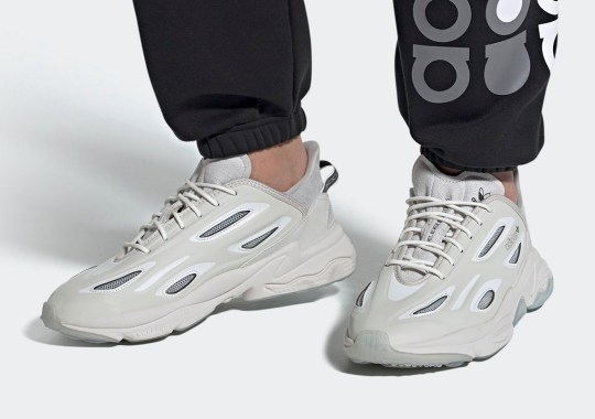 The athletic adidas Ozweego Celox Surfaces In A Greyscale Colorway