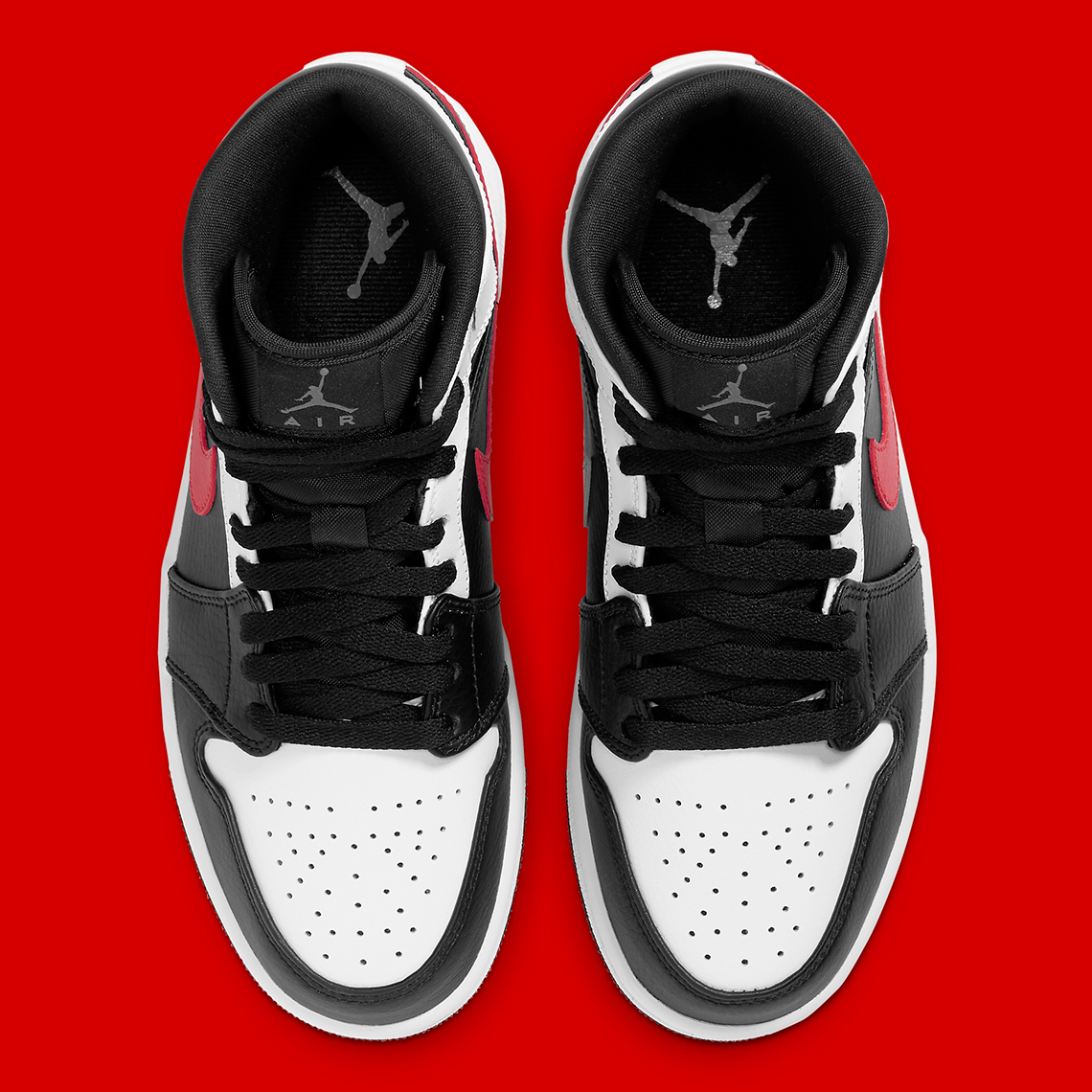 Air Jordan 1 Mid White Black Red 554724-075 | SneakerNews.com