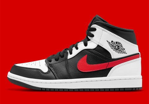 Air Jordan 1 Mid White Black Red 554724-075 | SneakerNews.com