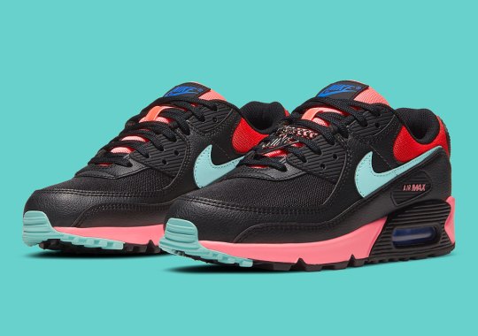 The walmart Air Max 90 Gets Miami Vice Colors and Silver Chain Link