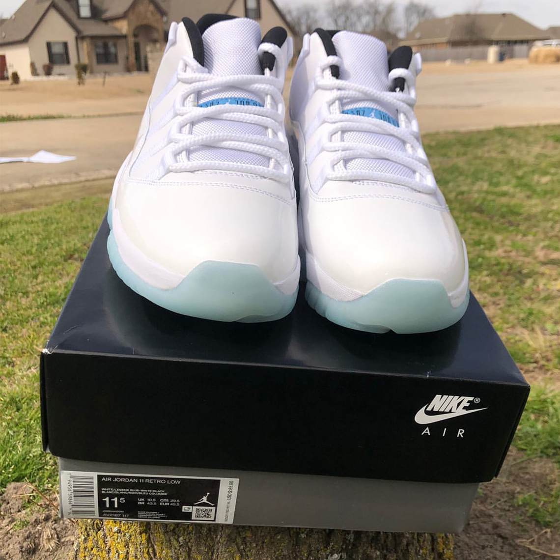 jordan 11 blue and white