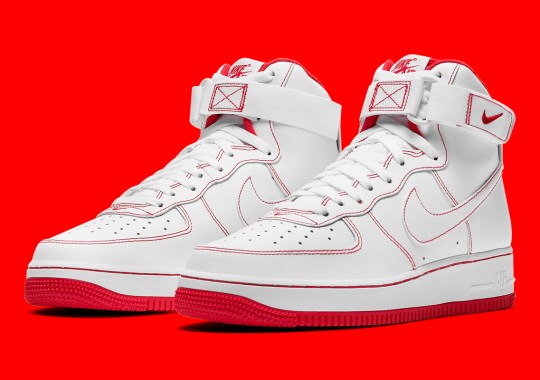 Contrast Stitching In Primary Colors Continue On The Nike Air Force 1 High