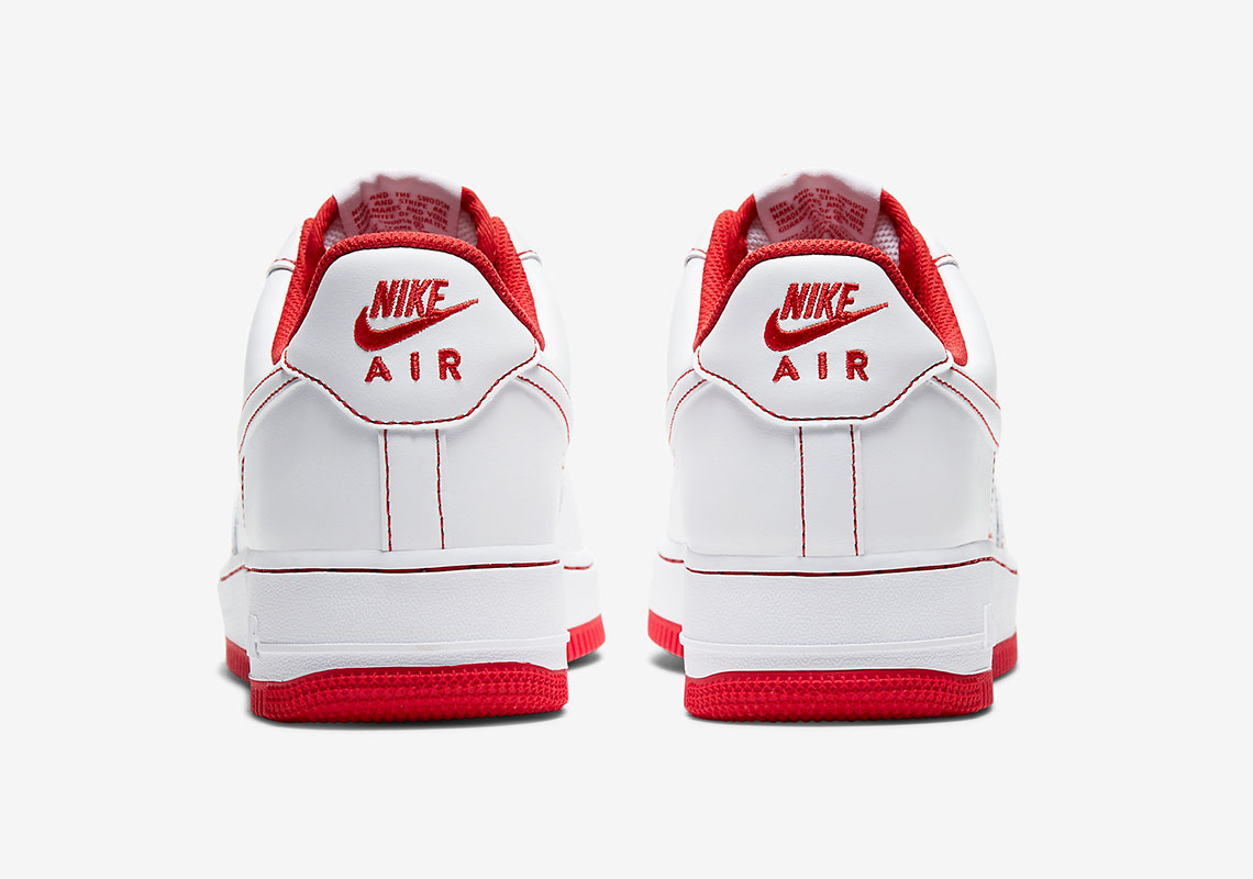HOT Nike Air Force 1 Low Reflective Swoosh White University Red - USALast