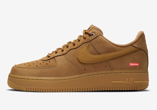 Supreme To Revisit Their Box Logo Nike Air Force 1 In Flax