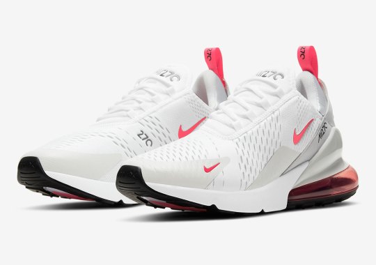 White And Laser Fuschia Cover The Nike Air Max 270