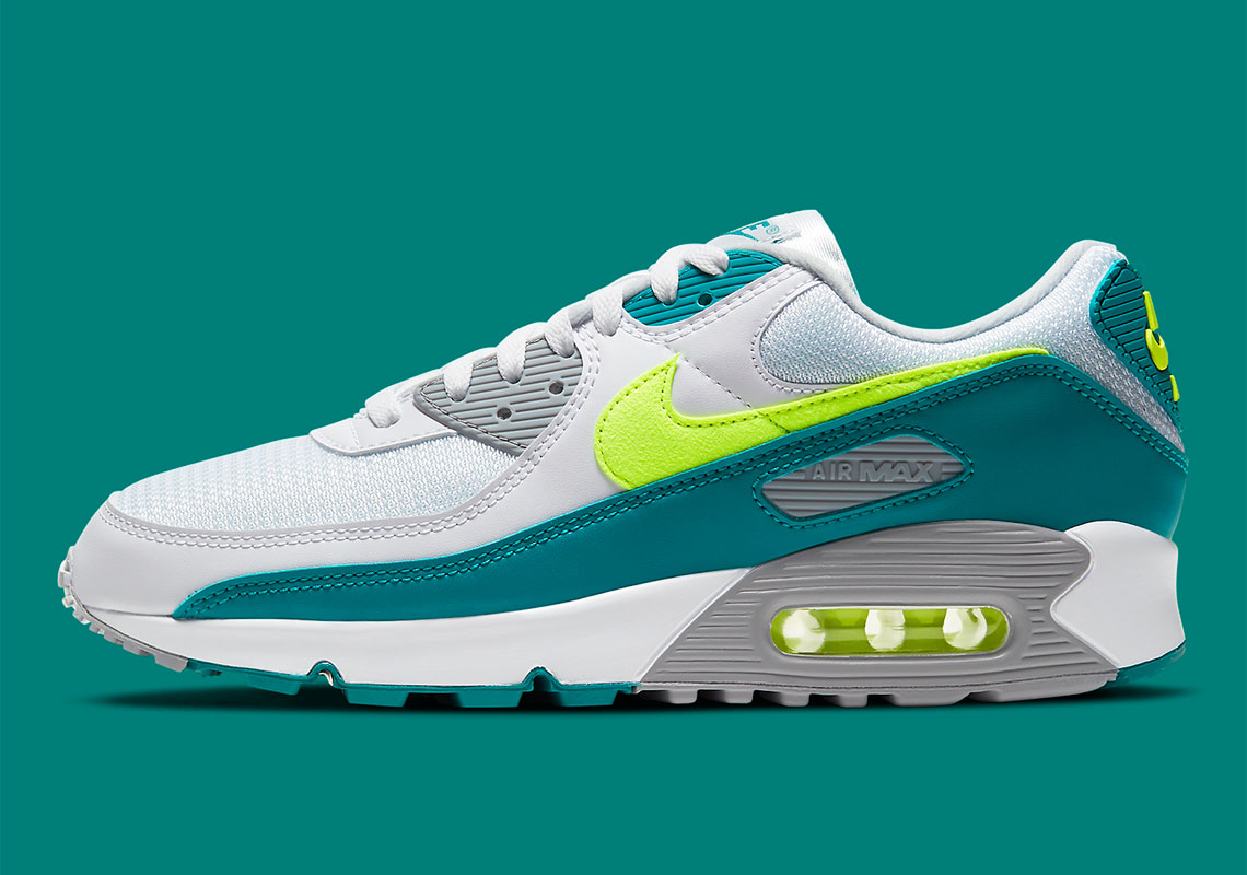 air max 90 lime green and grey