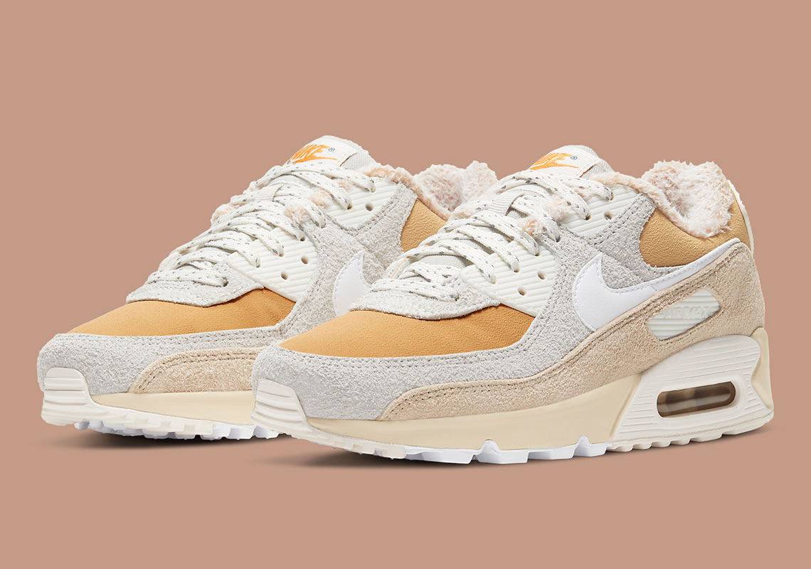Nike Air Max 90 "Twine" Covered In Earth Suedes And Sherpa Fleece