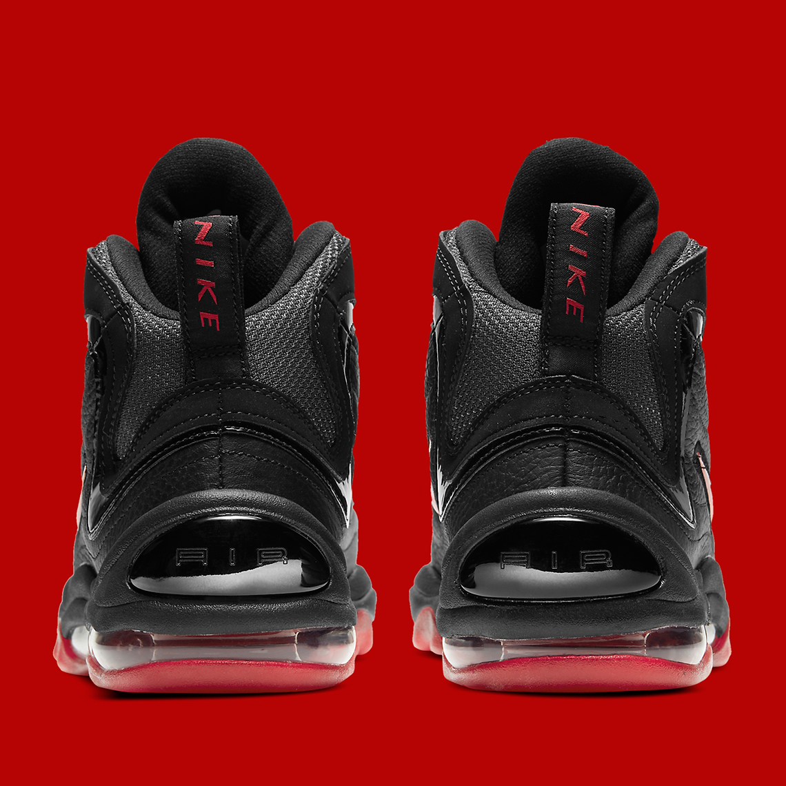 nike air total max uptempo black varsity red